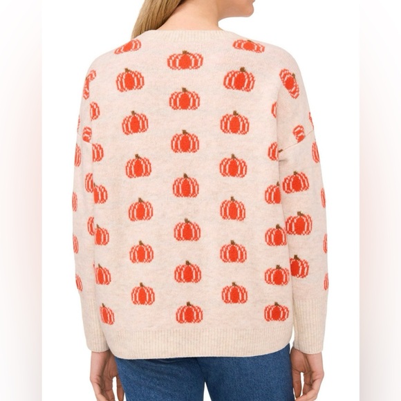 Vince Camuto Women’s HALLOWEEN FALL PUMPKIN SOFT STRETCHY SWEATER XXL 2X - Picture 2 of 9